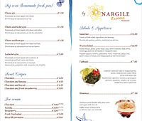 The Westin Pool Bar by NARGILE EXPRESS menu